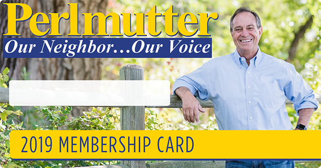 Team Perlmutter 2019 Membership Card